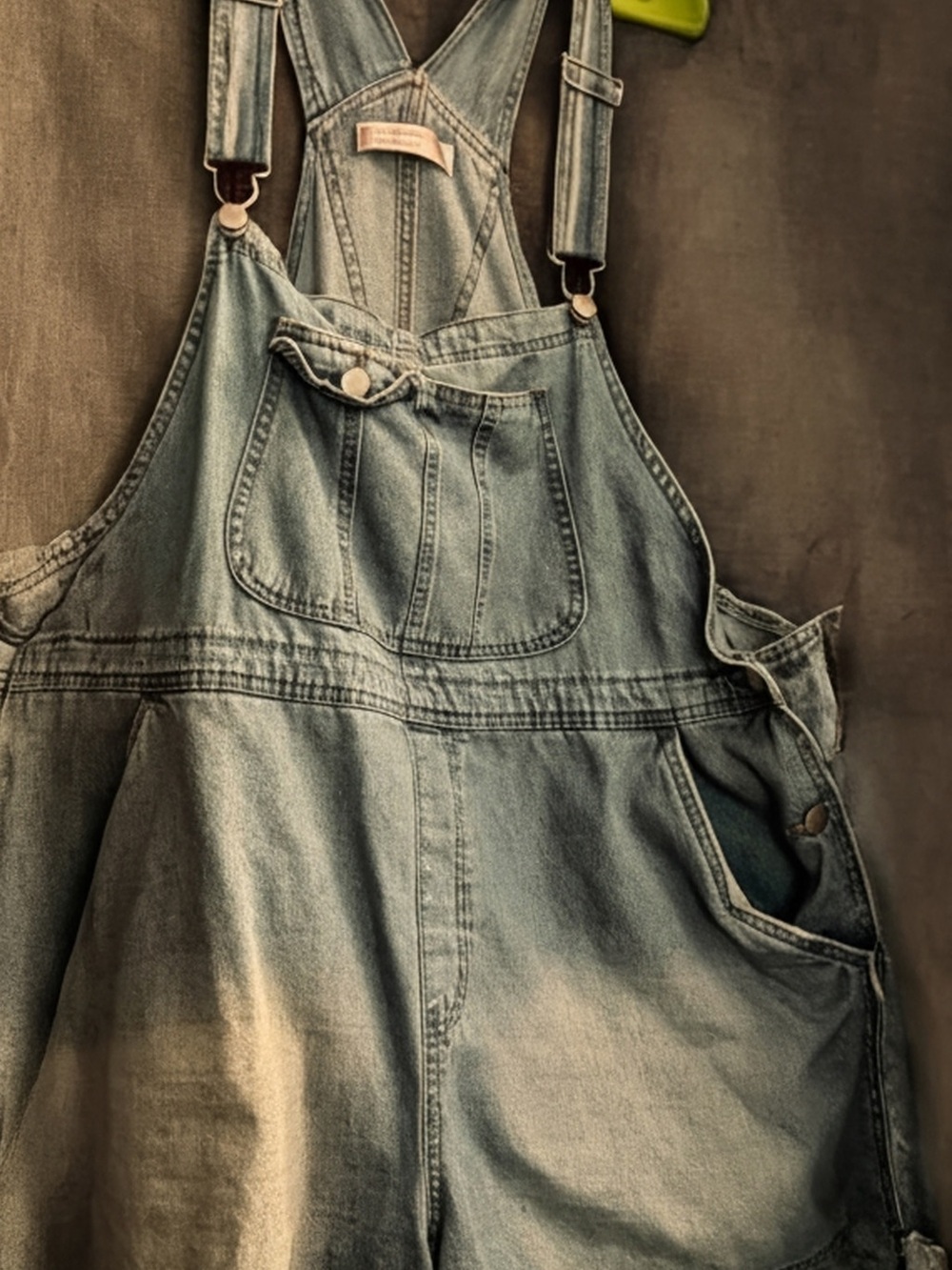 No Boundaries Light Blue Denim Overall shorts
